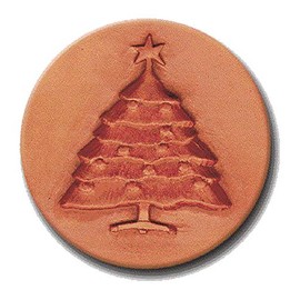RYCRAFT 2" Round Cookie Stamp with Handle & Recipe Booklet-CHRISTMAS TREE