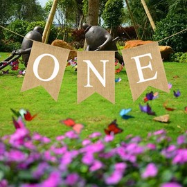 Banner for Nursery Decor First Birthday Party Rustic Theme Decoration for boy or Girl，1st Birthday Party Supplies High Chair Banner Birthday Banner for Boy Girl Party