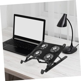 COHEALI 1set Gaming Laptop Cooling Pad Adjustable Height Ergonomic Design for Desk Use Laptop Stand Cooling Fans Construction Black