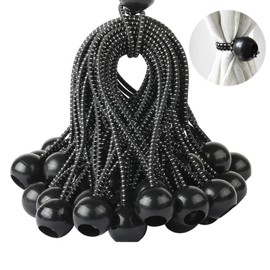 Voyzdx Cuerda Elastica con Bola para Lonas Toldos Carpas 25 Piezas,Tensores Elásticos con Bola,Tensor de Goma 20cm para Lonas, Exterior, Trampolin, Sujecion