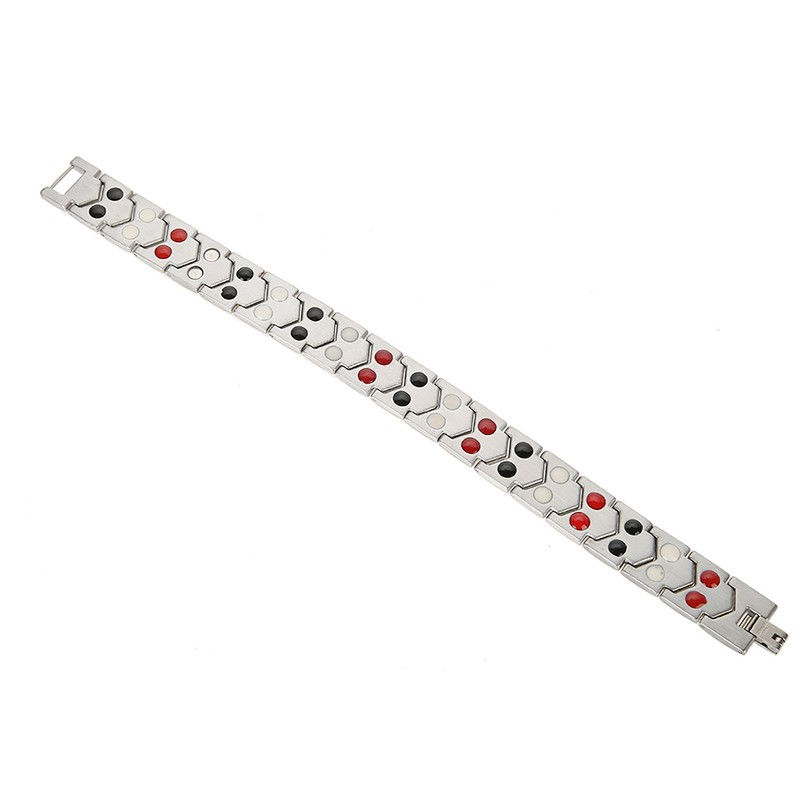 4 In 1 Men Titanium Steel Germanium Magnetic Bracelet Adjustable