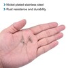PATIKIL 100pcs 25kg Stainless Steel Swivel Slide Ring Duo Lock
