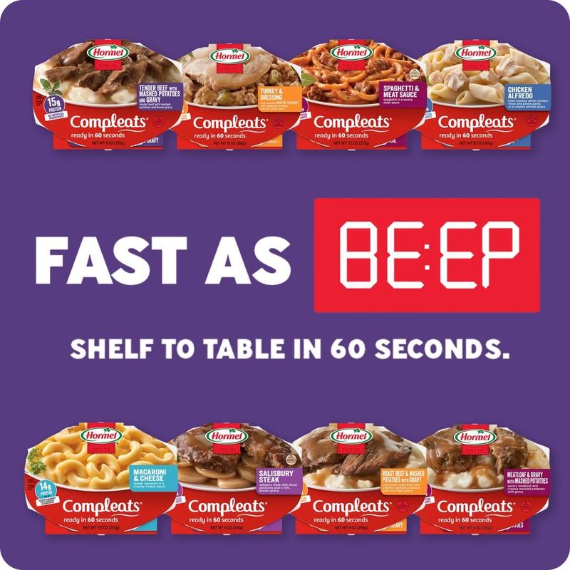 HORMEL COMPLEATS Tender Beef With Mashed Potatoes & Gravy Microwave