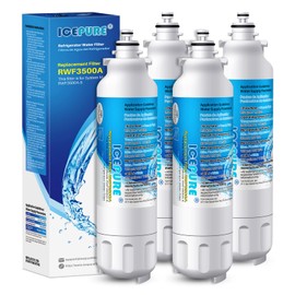 ICEPURE ADQ73613401 Refrigerator Water Filter Replacement for LG LT800P,ADQ73613401, ADQ73613403, ADQ73613402, LSXS26326S, LMXC23746S Kenmore 9490 4PACK