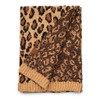 C.C Exclusives Leopard Pattern Soft Touch Oblong Scarf (SF-7001) (Latte-Knit)