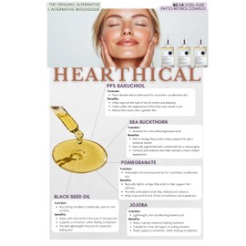 Hearthical Organic Oil-Based Bakuchiol Serum For Face | 1oz Natural Retinol Alternative for Glowing Skin | Brightening Serum For Face | 99% Pure Bakuchiol Oil with Jojoba & Sea Buckthorn | Made In USA