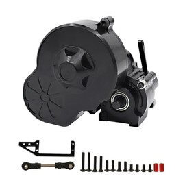 Metal Complete Transmission Cutoff Gearbox with Dig Gear for 1:10 Axial SCX10 AX10 Wraith RC Crawler Car (Black)