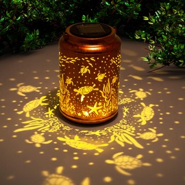 Tortoise Solar Lanterns for Outdoors, Waterproof Metal Hanging Decorative Lights for Garden, Patio - Birthday and Garden Gifts for Women, Moms and Grandmothers