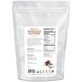 Organic Instant Coffee Powder, Dark Roast Delight, Rich in Immune-Supporting Antioxidants, Boosts Mood, Energy, and Memory, Enjoy Hot Or Iced, Gluten-Free, Vegan, Non-GMO, 3 lb.