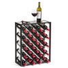 Mango Steam 32 Bottle Wine Rack with Black Glass Top