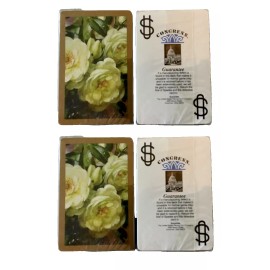 Congress Set of 4 Carnation Congress Narrow Bridge Playing Cards Jumbo Index Ohio Made