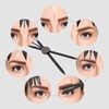 Eyebrow Stencil Ruler Black Stainless Steel Eyebrow Makeup Caliper Ruler