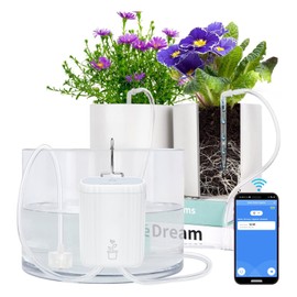 WiFi Automatisches Bewässerungssystem, APP Steuerung Intelligentes Zeitschaltuhr DIY Tropfbewässerungsset mit 10 Tropfdüsen für Garten, Balkon, Innenräume Kompatibel mit Tuya/Smart Life App