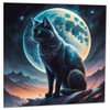 Watercolour Cat Moon Card Cat Greeting Cards 145 x 145mm