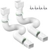 2 Pack Rain Gutter Downspout Extensions Flexible,Drain Downspout Extender Connector