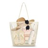 LQTSLFM Beach Tote Bags for Women, Foldable Mesh Beach Bag,