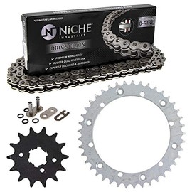 NICHE Drive Sprocket Chain Combo for Yamaha Banshee 350 Front 14 Rear 41 Tooth 520V O-Ring 104 Links
