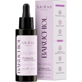 Meina 2% Bakuchiol Oil Serum with LIFT Oléoactif®, Squalane and Coenzyme Q-10, Anti Aging Skincare for Face Rejuvenation, Natural and Gentle Alternative to Retinol, Targets Wrinkles, 30ml