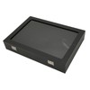Pin Display Case Dustproof Transparent Glass Lid Badge Storage Box