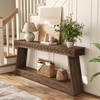 LITTLE TREE 70.87" Long Farmhouse Console Table, 2-Tier Shelf Narrow