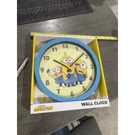 Clock NEW! Illumination Presents MINIONS 10 Inch Wall Clock Kids Room Fun Art Time
