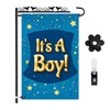 It's A Boy Garden Flag 12x18 Inch Double Sided Burlap