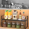 Jojocross Expandable Stackable Spice Rack Cabinet Shelf Organizer in Cabinet