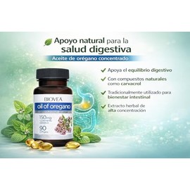 Biovea Capuslas de Aceite de Oregano con 88% Carvacrol y Timol 150 mg con 90 capsulas