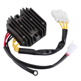 Motorcycle Voltage Regulator Rectifier, Asudaro 12 V Voltage Regulator Rectifier Replacement 90111034000, Compatible with Duke 125 Duke 200 Duke 390 Practical Motorcycle Accessories, Black
