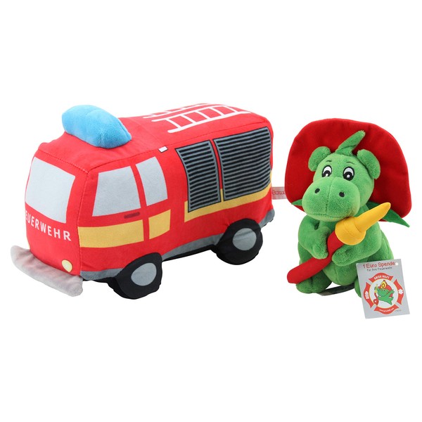 Sweety Toys Grisu 12213 Set Plush Fire Engine Mascot 20