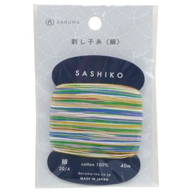 DARUMA Sashiko Thread Fine 8 Color Curd Roll Col.0502