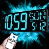 TXL 17.2" Large Digital Wall Clock Bluetooth Sync Time, LED