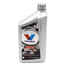 Valvoline Motor Oil, VR1 Racing, High Zinc, 60W, Conventional, 1 qt Bottle, Each