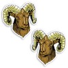 2 x 10cm Male Sheep Ram Vinyl Stickers - Aries