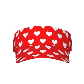 Hearts Hats for Men Women Sport Sun Visor Hats Adjustable Hat Golf, Running Outdoor Hats