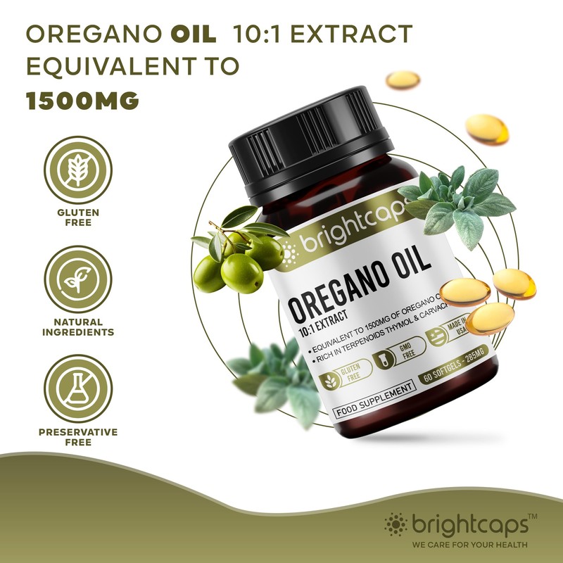 Wild Oregano Oil - Extract 10:1 Equivalent to 1500mg -