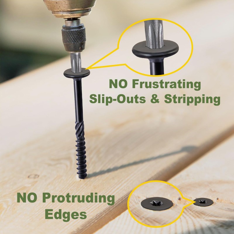Valorada 20Pcs 6.3 x 73mm Wood Screws, Decking Screws, Heavy