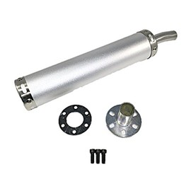 2 Stroke 2st Chamber Muffler Silencer Silver Black Blue Red Purple Various DIO JOG NSR TZR RZ RGV etc General Purpose (Silver 1)