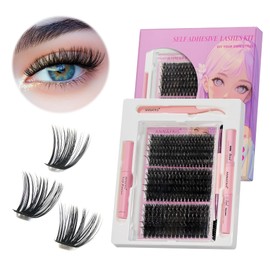 ANNAFRIS Cluster Lashes Kit 60D+80D+100D Individual Eyelashes 0.07mm D Curl 10-18mm False Lashes Individual Cluster DIY Lash(60D+80D+100D)
