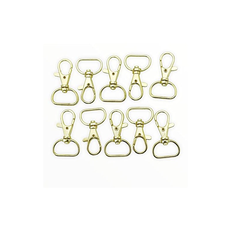 MAKRAMA Gancho Para Llavero Macrame 2cm (10 Pzas) (Dorado)