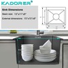 15 x 15 Inch Black Drop In Kitchen Sink -