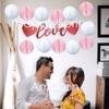 Happy Spring Garland Decor Valentine Heart Wall Sticker Decor (Love)