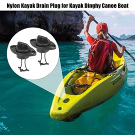 X AUTOHAUX Pack of 4 Kayak Drain Plug Kit Boat Scupper Plugs Thread Bung for Kayak Canoe Boat with Screws Hardware