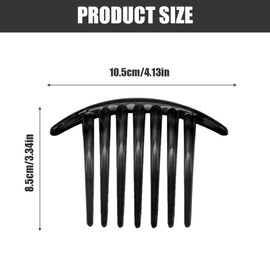 4 Stück Haarspange Kämme Seitenkämme Steckkamm Acryl Seitenkamm Einsteckkamm Frauen Damen Seitenkämme Kopfschmuck Haarschmuck Haarschmuck Hochsteckfrisuren Haar Styling Werkzeug Schwarz Kaffee