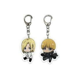 EBTY DREAMS Inc. - Set of 2 AoT Attack Titan Shingeki no Kyojin Acrylic Keychain Annie Leonhart, Armin Arlert v1