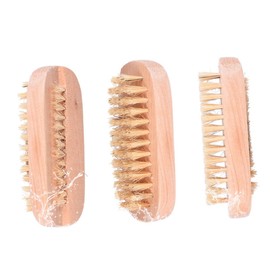 Mikinona Nail Art Cleaning Brush Set 4pcs Bristle Nail Brushes for Art Cleaning Dusting (wood)