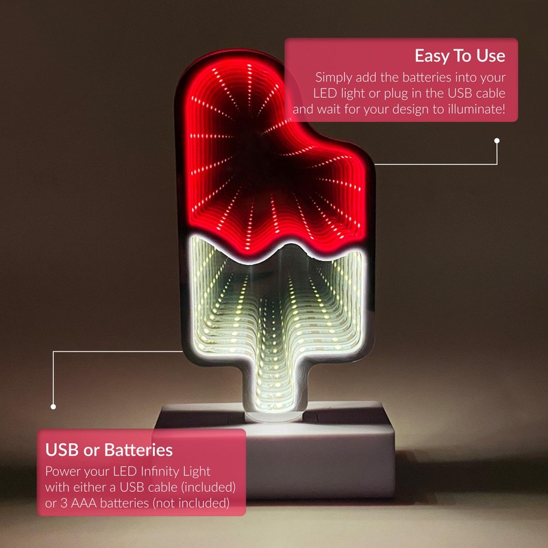 Gleneagles Ice Lolly Infinity Light | Neon Gaming Room Light
