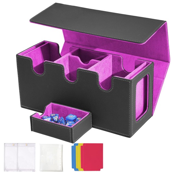 Hipoocok MTG Deck Box with 2 Commander Display, 4-in-1 Card
