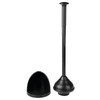 mDesign Plastic Freestanding Hideaway Toilet Bowl Plunger with Holder Set