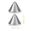 100pcs 10mm Acrylic Bullet Spike Cone Studs for Clothing Rivets